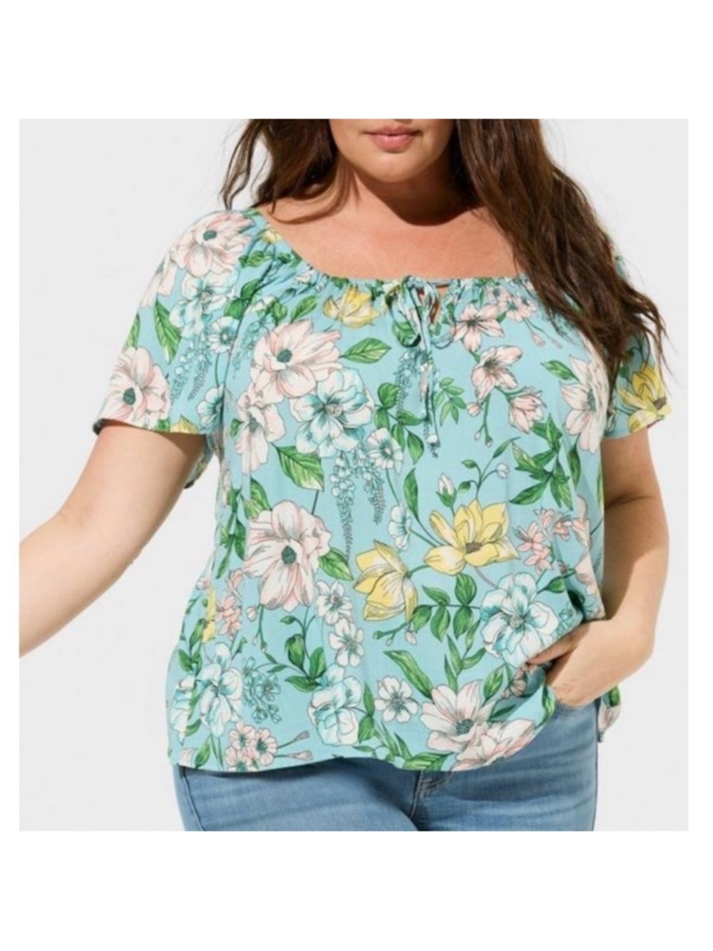 NWOT Torrid Rayon Slub Flutter Short Sleeve Blouse Top 2X